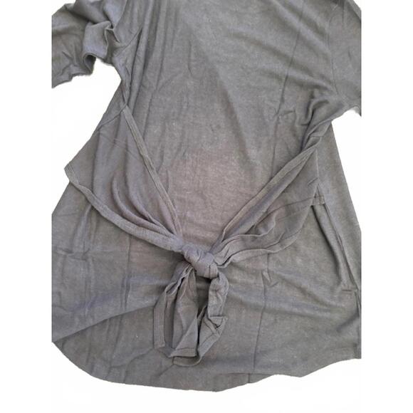 NWT New Anthropologie Black Crew Tie Front Tunic XL - Picture 2 of 5